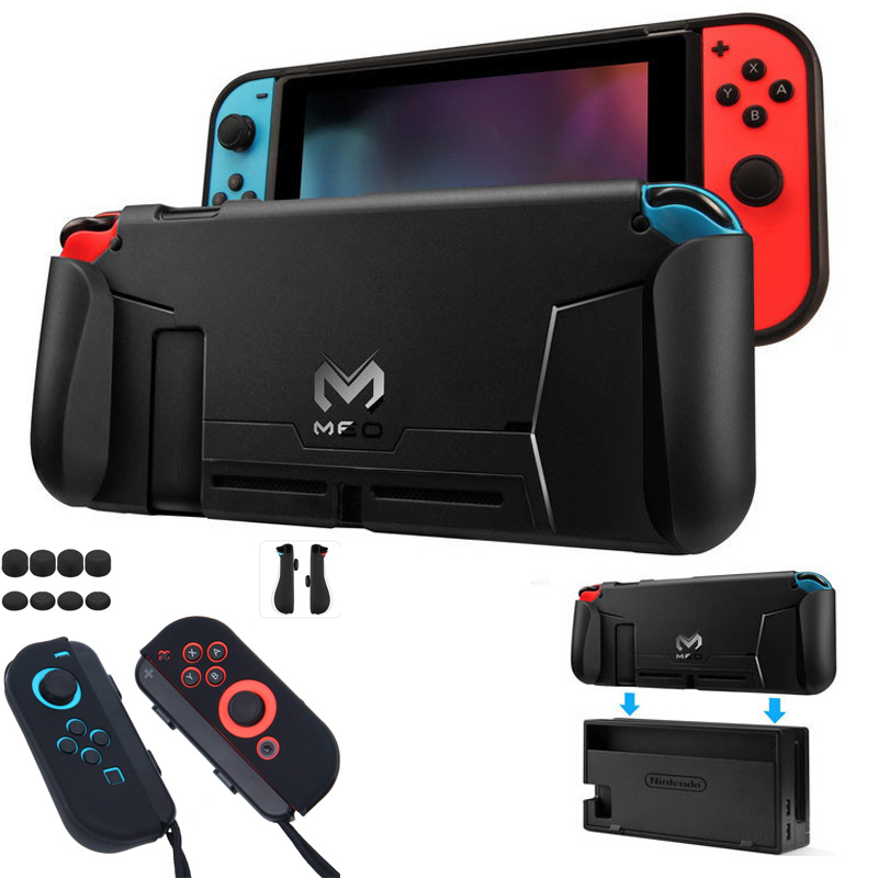Nintend Switch Accessories Protective Case Guard Cover TPU Shell Docking Handle Grips w/ Card Slot For Nintendos Nintendoswitch: Group 3