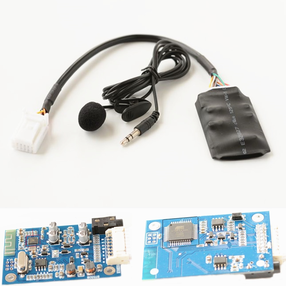 Auto Bluetooth Aux Adapter Microfoon Handsfree Voor Toyota RAV4 Bluetooth Draadloze Muziek Disc Box Ondersteuning Stuurbediening