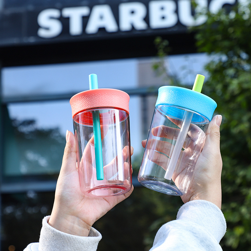 12oz klare isolerede kaffekrus med sugerør - lækagesikker bilkrus, juice, vand og iskaffekopper, krus, drikkeglas, bpa-fri