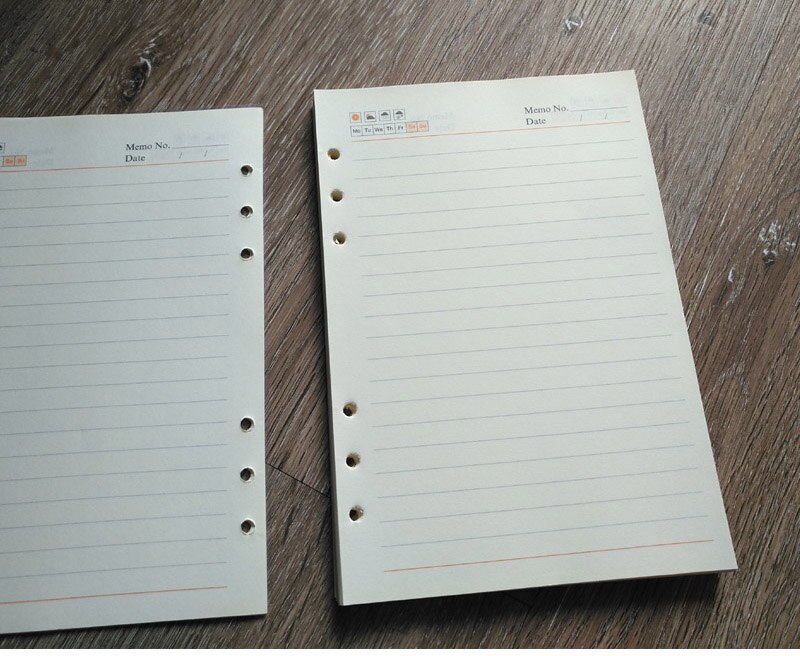 A5 a6 folha solta reenchida bloco de notas de papel almofada de escrita sketchbook compostion livro para caderno planejador livro material escolar escritório