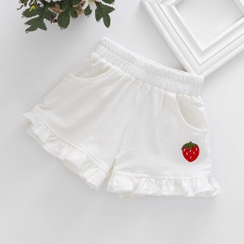 Été enfants coton Shorts pour filles Shorts enfant en bas âge culotte enfants plage courte sport pantalons Leggings bébé vêtements saison: WHITE / 12M