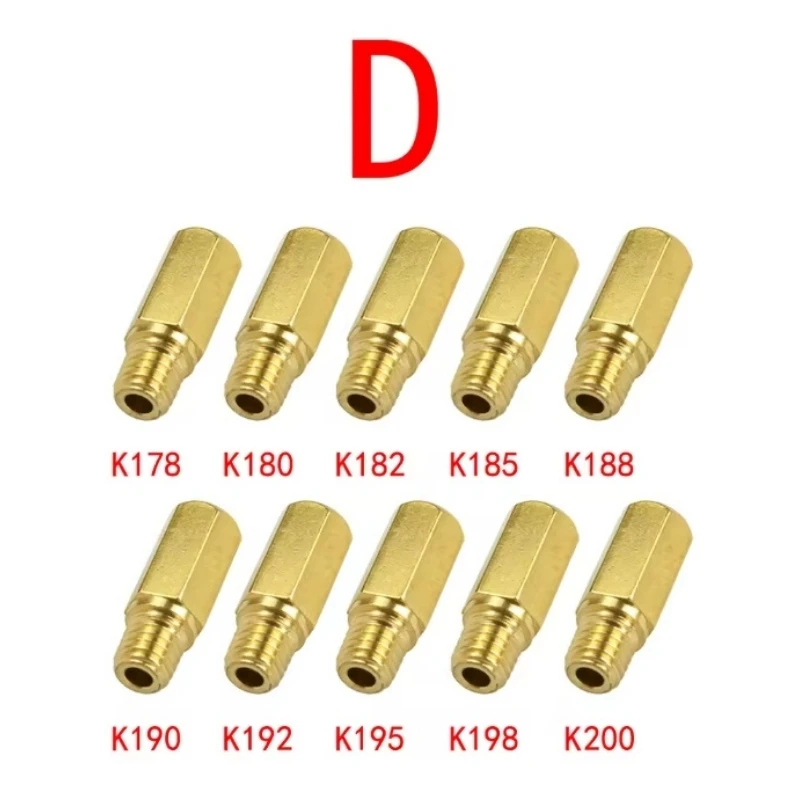 Motorfiets Carburateur Nozzle Hoofd Jet en Slow/Pilot Jet Set Vervanging 10/20 PCS Voor NSR KSR PE PWK PWM Keihin OKO KOSO CVK: WIT