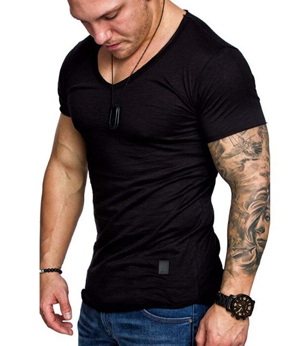 Mens summer fitness Bodybuilding cotton t-shirt gyms workout Short sleeve shirts male leisure tees tops clothes