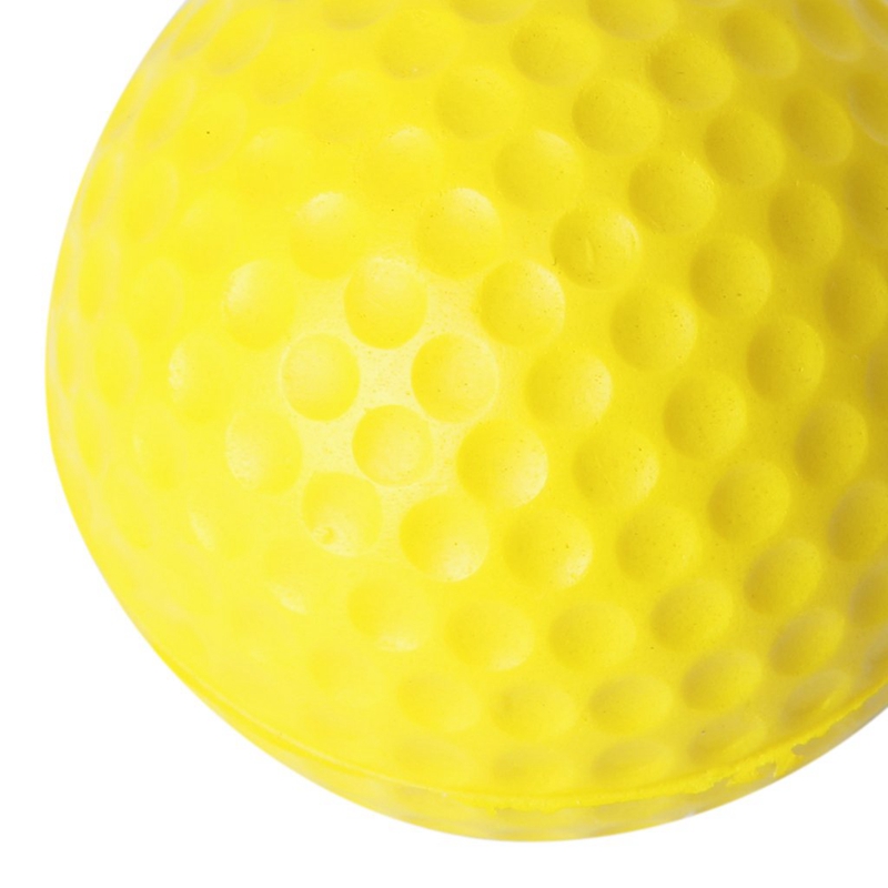 10Pcs Geel Zachte Elastische Indoor Practice Pu Golfbal