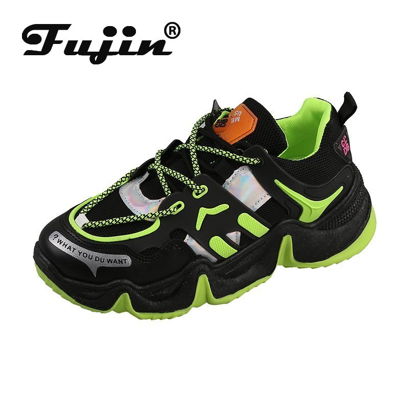 Fujin dames platform sneakers zomer ademende sneakers dikke dikke bodem casual dames dikke schoenen