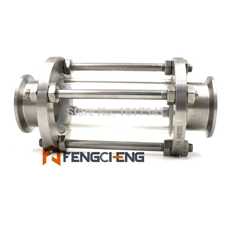 1.5"TC Inline Sight Glass, Sanitary Sight Glass, Tri Clover Type, Homebrew Hardware, 3A