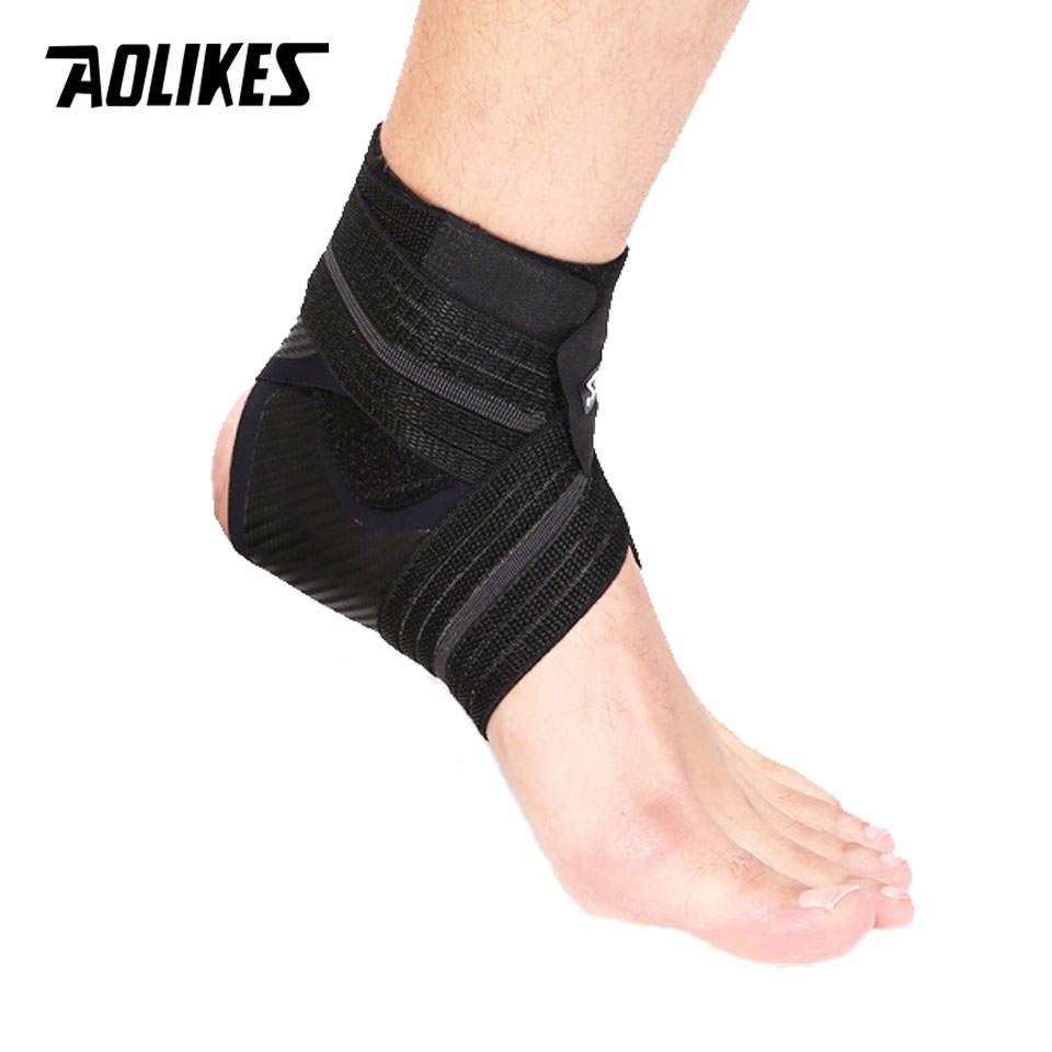 AOLIKES 1PCS Ankle Support Strap Basketball Football Adjustable Ankle Sleeve Protection Ankle Brace Sport Safety