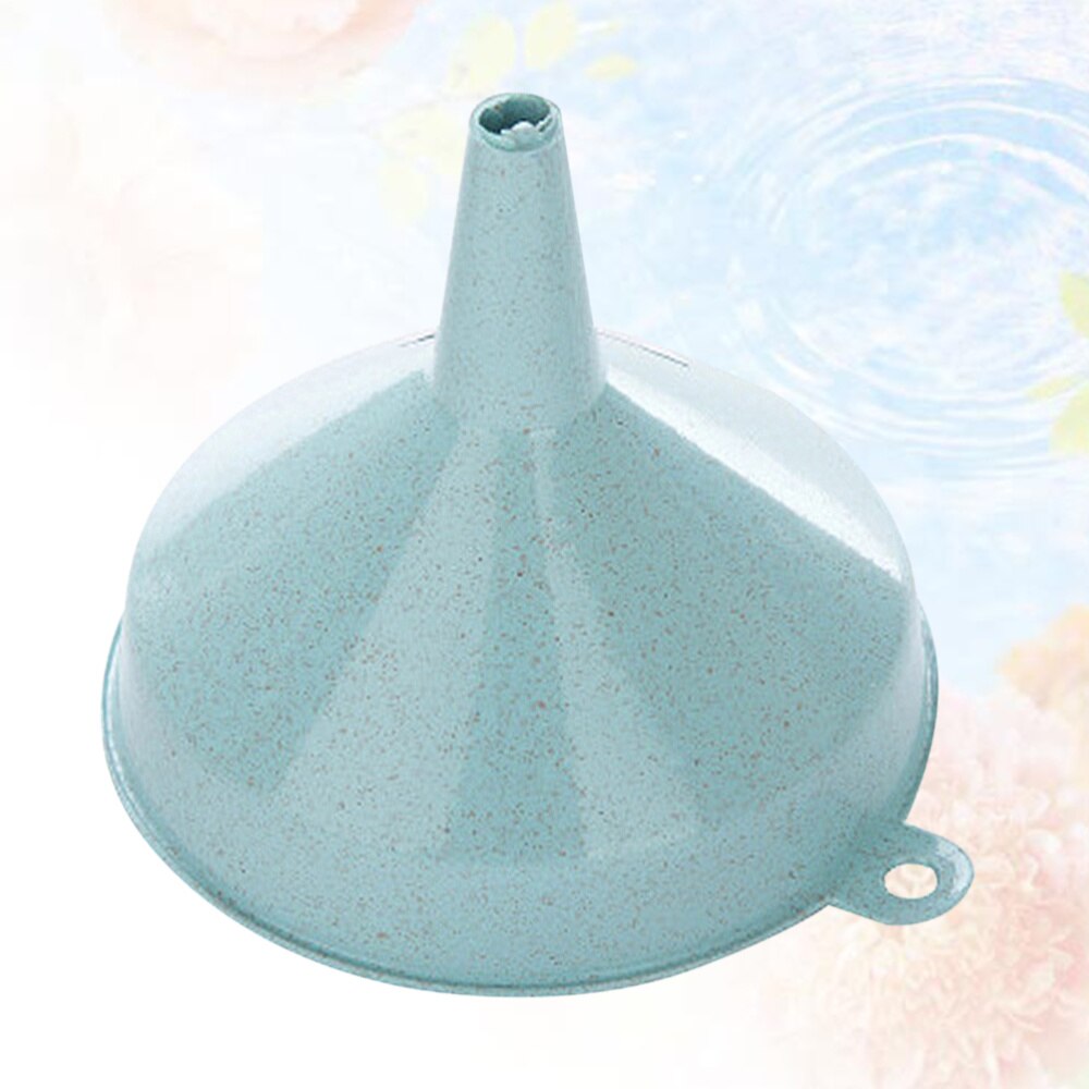 Kitchen Wheat Straw Funnel Liquid Oil Pour Transferring Round Mouth Funnel Hopper Gadget Tool Size for Household Kitchen (Beig