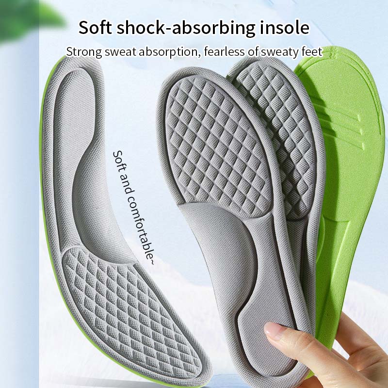 Sports Insoles for Shoes 5D Massage Soft Deodorant Breathable Shock Absorbant Cushion Running Insoles For Feet Men Women