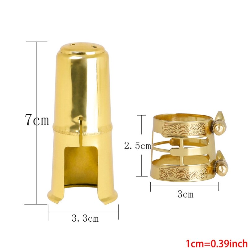 Professionele Tenor Sopraan Altsaxofoon Metalen Mondstuk Gold Lak Mondstuk Sax Mond Stukken