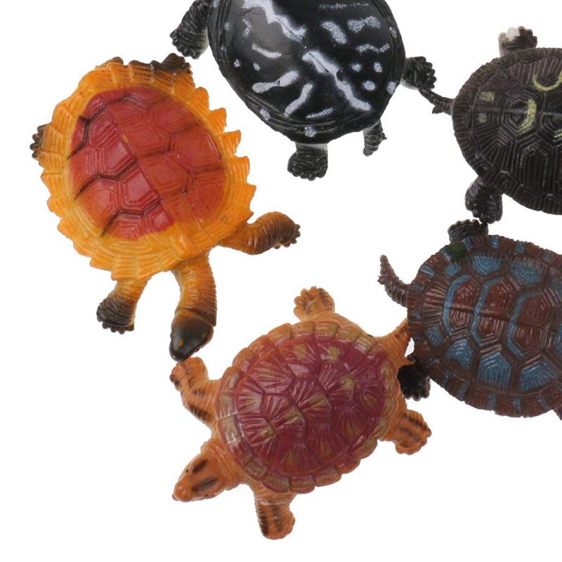 Plastic Beeldjes Animal Model Dinos Insecten Wilde Marine Educatief Speelgoed Kind-Diverse-Turtles 8Pcs