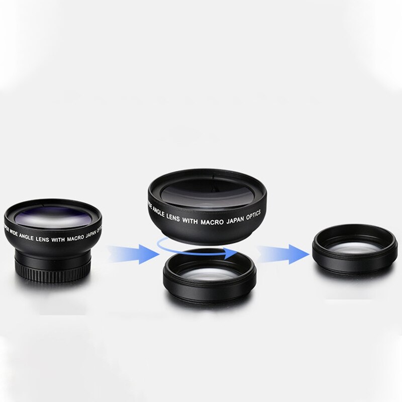 Phone Lens 0.45X Ultra Wide-Angle Macro Lens Phone External Camera for Apple Samsung Xiaomi