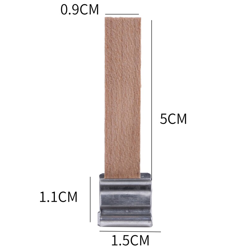 6-13cm Wooden Candles Wick With Sustainer Tab Candle Wick Core For DIY Candle Making Supplies Handmade Soy Parffin Wax Wick: 5 x 90 mm