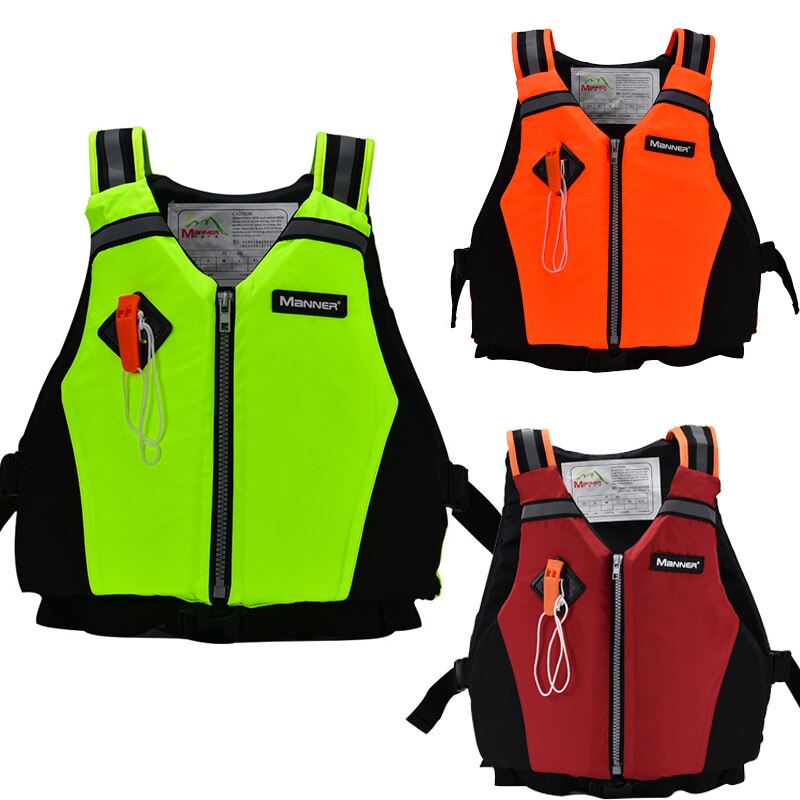 Womens Mannen Kajak Reddingsvest Paddle Vest Oranje Groen Rood