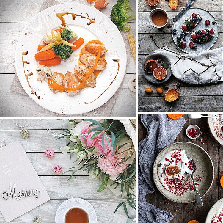 Marmer fotografie backdrop met een vintage look voor food styling