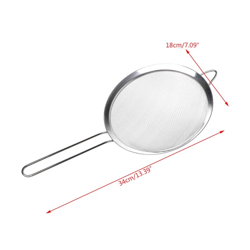 Kök rostfritt stål mjöl te sil sil durkslag sil filter sil