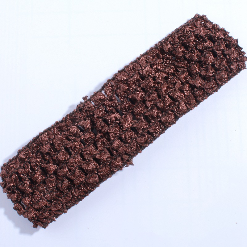 50 stk. 4cm- heklet strikk til hårtilbehør, uthult strikket pannebånd til hårbånd, hodeplagg: Sølv