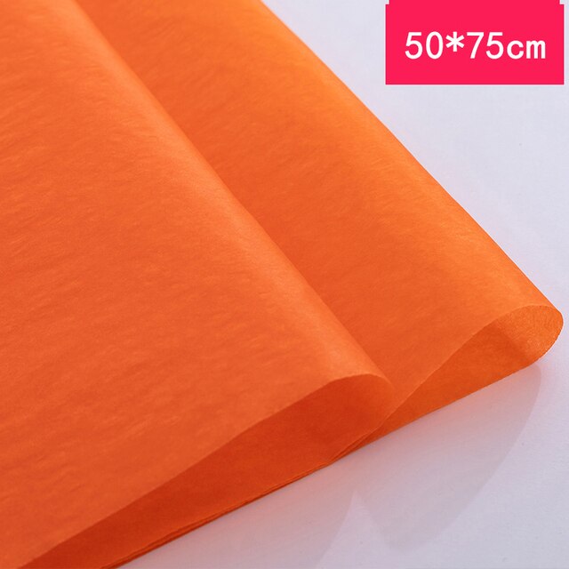 Papier d'emballage pour Bouquets de fleurs, 40 pièces, papier d'emballage décoratif doublé pour Bouquets de fleurs, matériaux d'emballage de cuisson pour fleuristes: orange