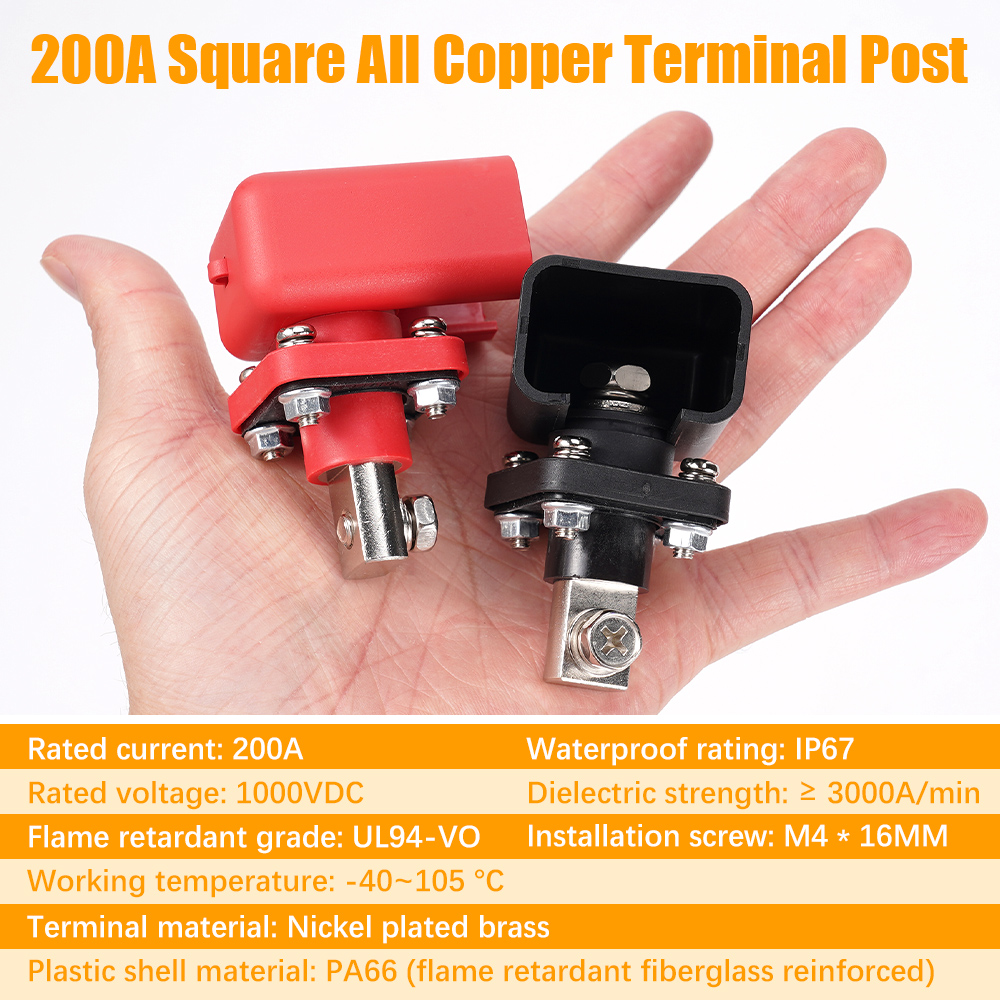 All-Copper Connectors Terminal Post Electrical Supplies Energy Storage Terminal Battery Connector Adaptor Inverter Connector