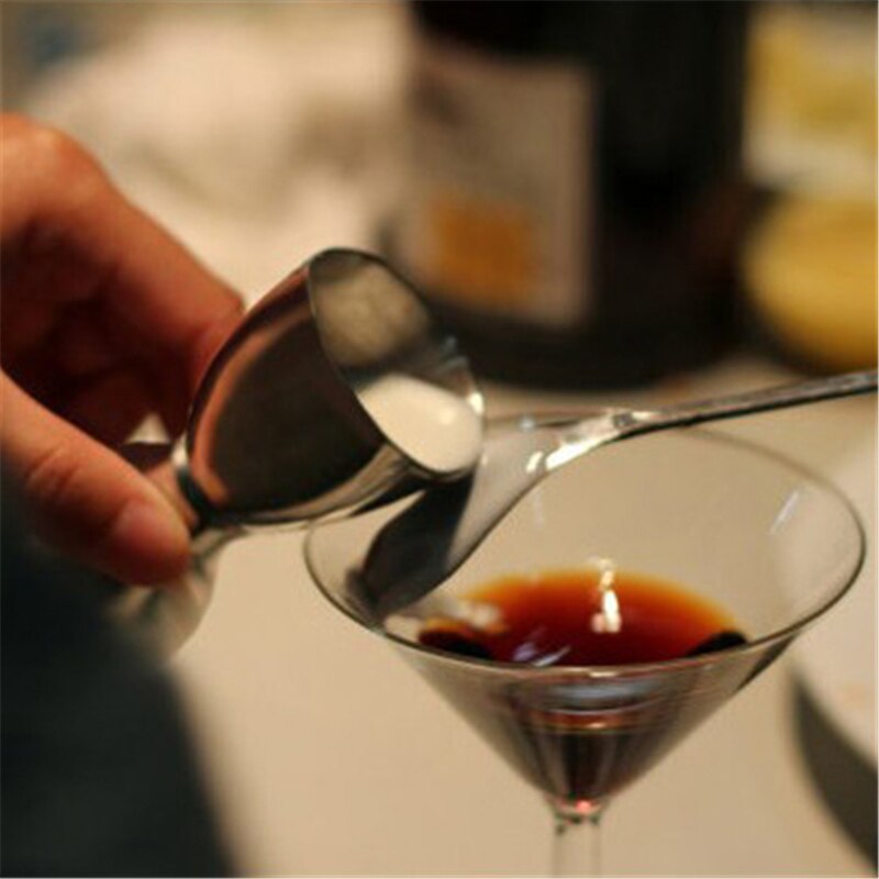Rostfritt stål cocktail mätning dryck sprit mått kopp dubbel jigger mått bar tillbehör verktyg bar mått
