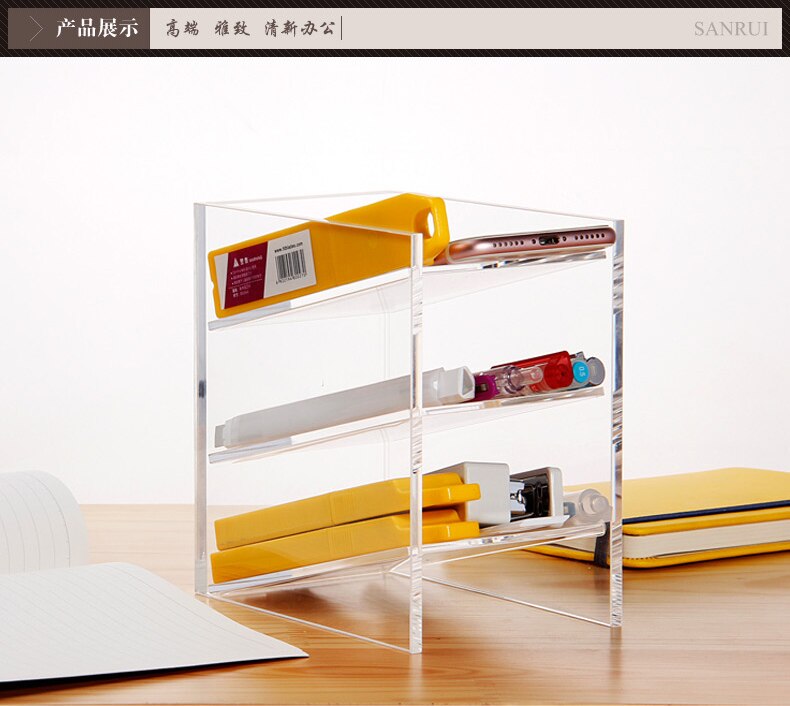 acrylic pen holder pencil holder desk organizer office accessories