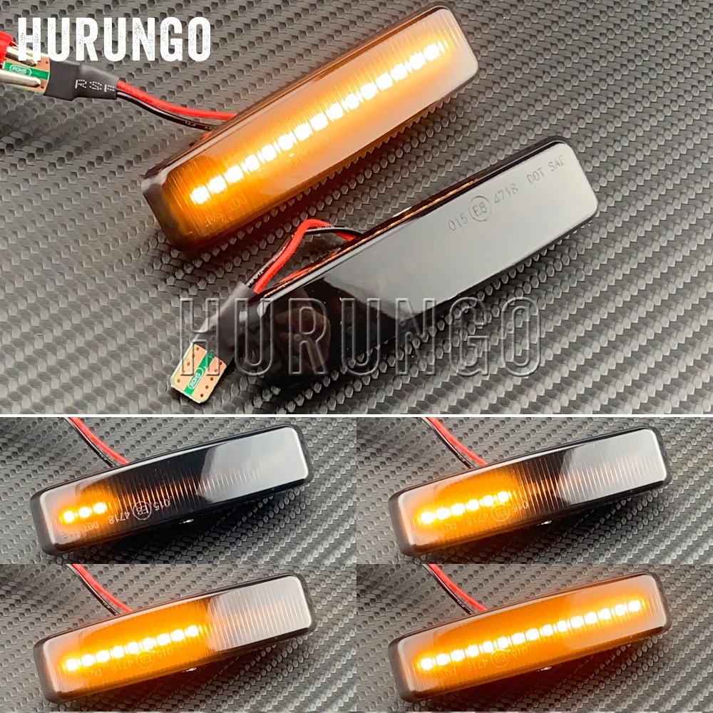 2 Stuks Dynamische Led Marker Licht Voor Fender Side Geel Vloeiende Sequentiële Voor Bmw E39 Auto Tuning Benodigdheden Richtingaanwijzer licht 12V