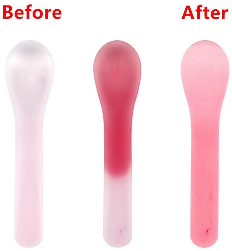 10/20/30Pcs Color Changing Plastic Ice Cream Spoons Changes Color When Cold Durable Reusable Colorful Plastic Dessert Spoons: Pink / 20 pcs