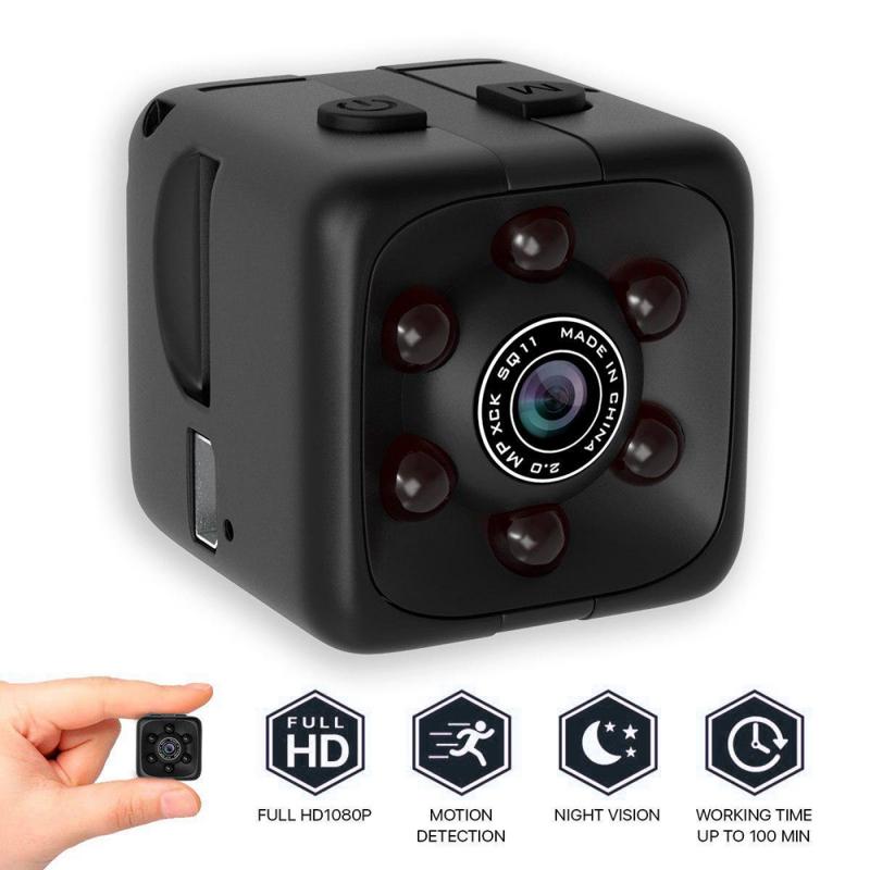 SQ11 Draagbare Camera Cube Camera Mini Beveiliging 1080P Camera Nachtzicht Bewegingsdetectie Camera Cmos Sensor Recorder Camcorder