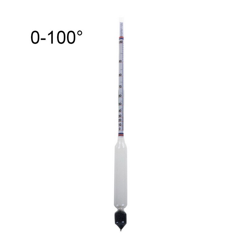 Thermometer Wine Meter Vintage Alcohol Concentration Meter Tool Hydrometer Alcoholmeter Set 0 To 100% Alcohol Meter Tester 4PCS: density meter