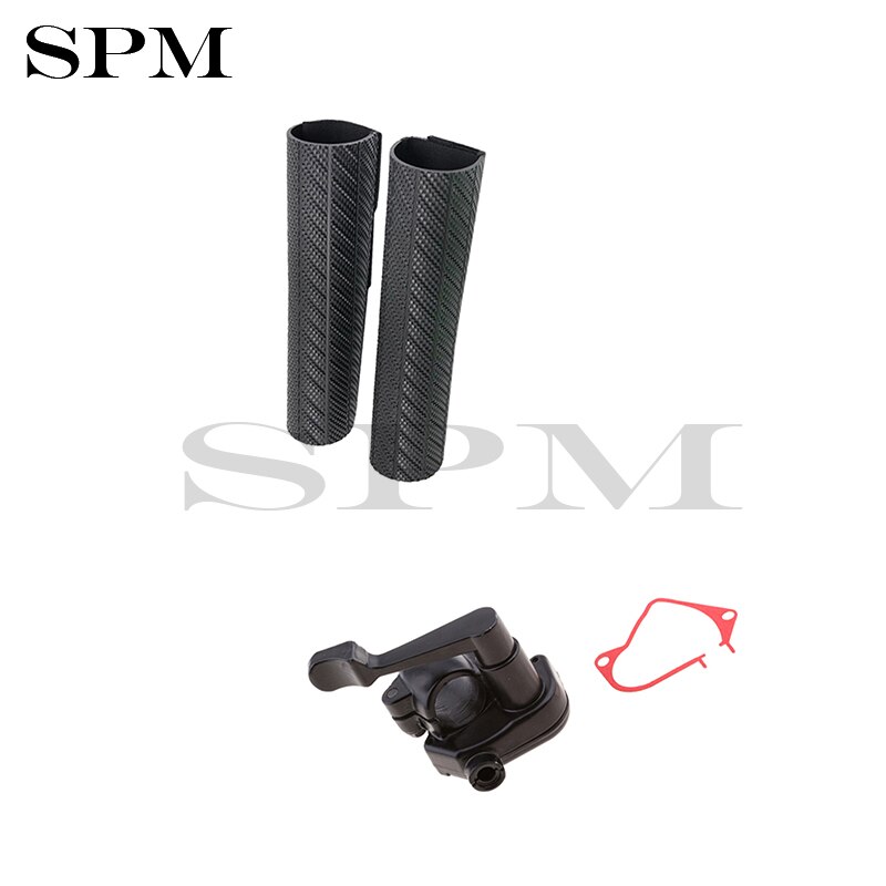 Motorcycle Handlebar + 7/8'' Throttle Thumb Assembly For ATV Quad Pit Bike