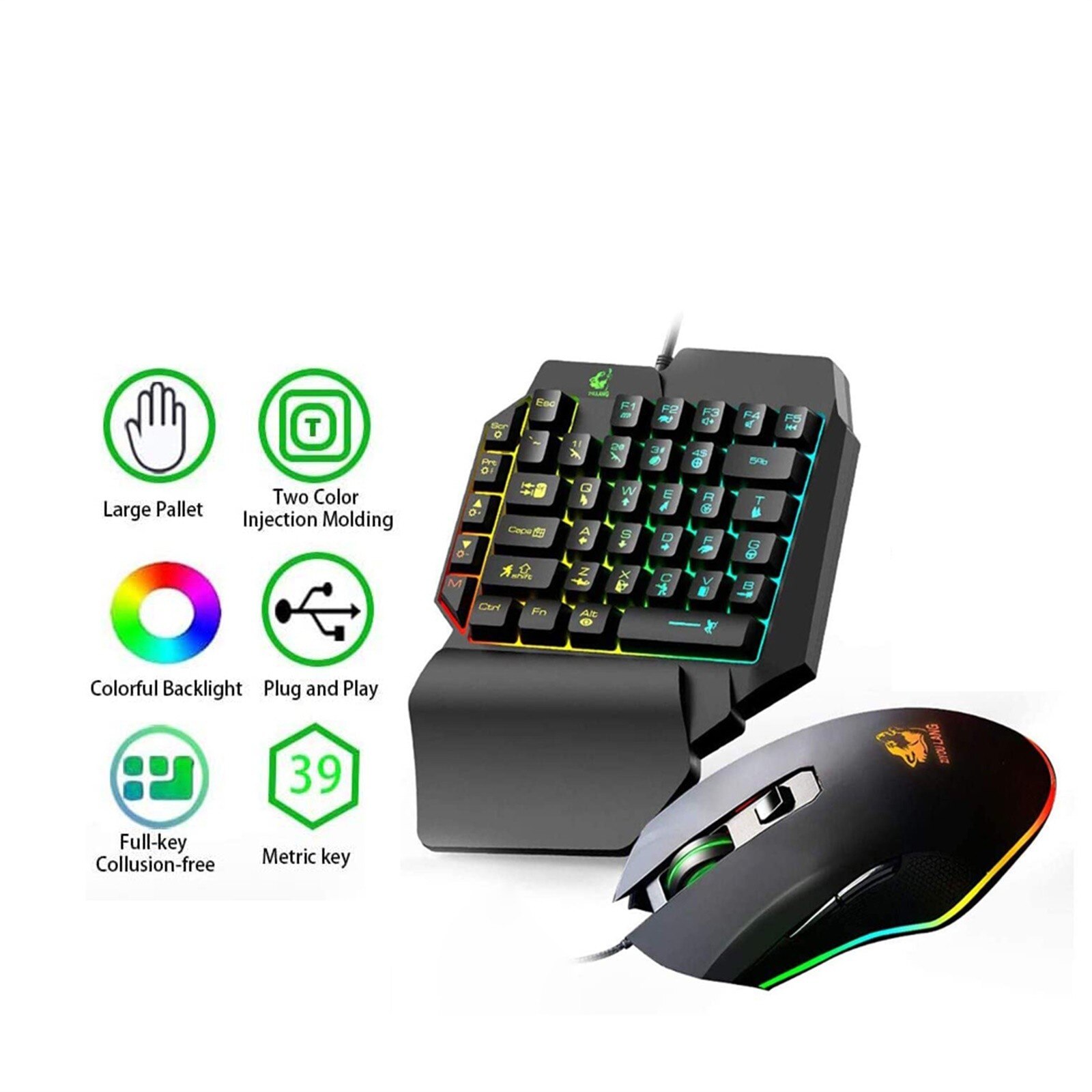 Gaming Keyboard Mouse Gamer Set 3200DPI RGB Backlit Computer Mouse Ergonomics Keyboard Gaming Mouse For PC Laptop Games In stock