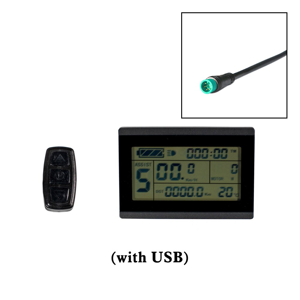 Ejoyqi Kt LCD3 Elektrische Fiets Lcd Display 24V 36V 48V 72V Ebike Computer Panel Ebike Display voor Elektrische Fiets Lcd Display: 24V 36V 48V  WP USB