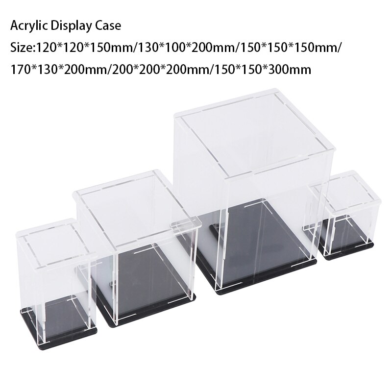 Vitrine acrílica auto-instalação caixa de cubo clara uv à prova de poeira para figuras de ação de basquete
