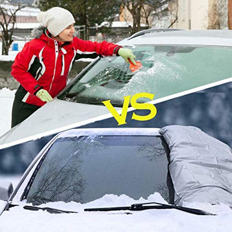 Universal- Auto Windschutzscheibe Schnee Abdeckung, 82,6x49,2 Zoll Windschutzscheibe Magnetische Frost Abdeckung mit Seite Spiegel Abdeckungen Windschutzscheibe Eis Cov