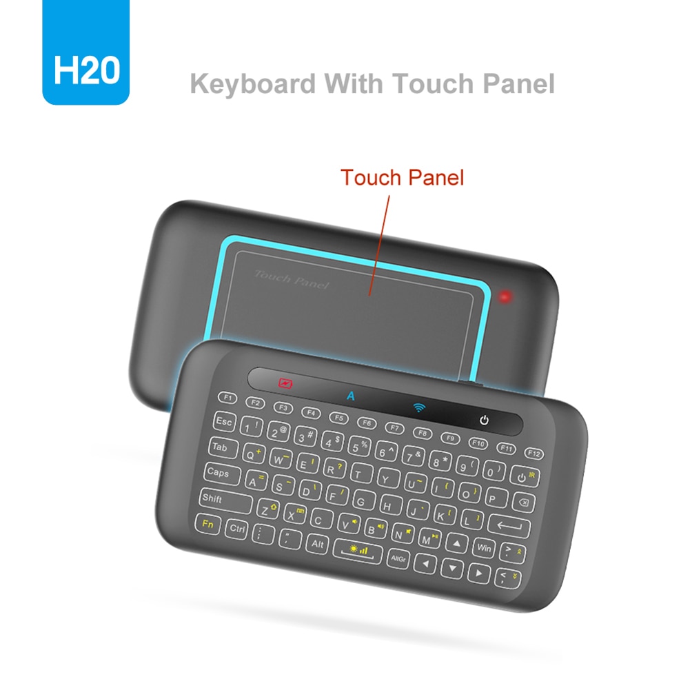 H20 Universal Backlight Touchpad Keyboard Air Wireless Mouse Remote Controller For Android Tv Box/Mini Pc/Tv Bluetooth Mouse