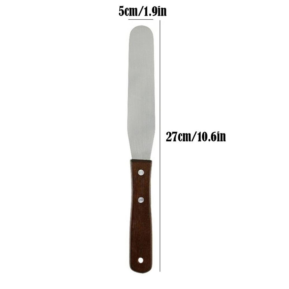 Baking Tools Cake Decorating Table Round Flat Plastic Cake Turntable Cake Turntable Spatula / Turntable: 6 instraight spatula