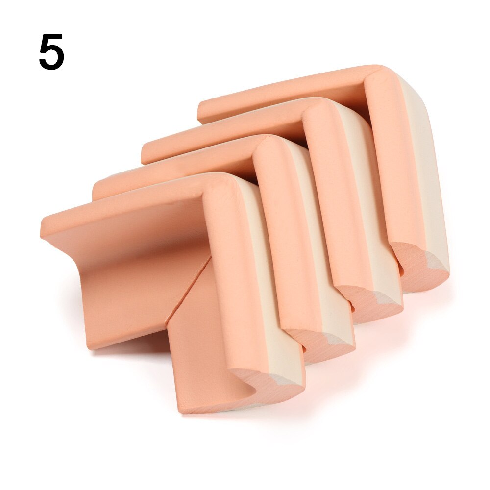 4pcs Baby Safety Corner Guards Soft Table Edge Protector Desk Corner Protect Against Collision Foam Bumper Kids Safety Furniture: pink