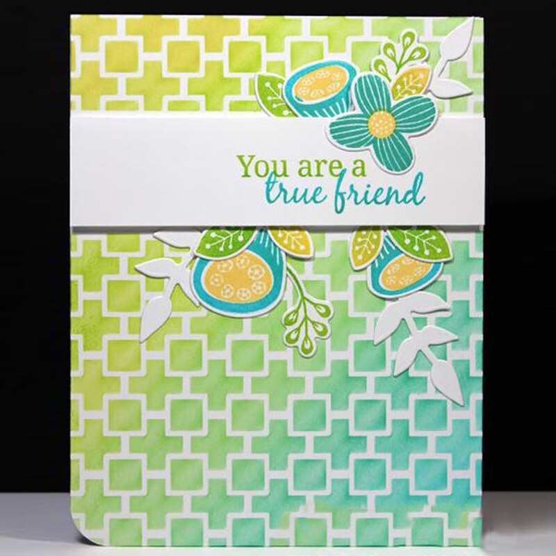 Connected Small Square Stencil for DIY Scrapbooking DIY Paper Cards Making Fun Plastic Templates Decoration Embellishme