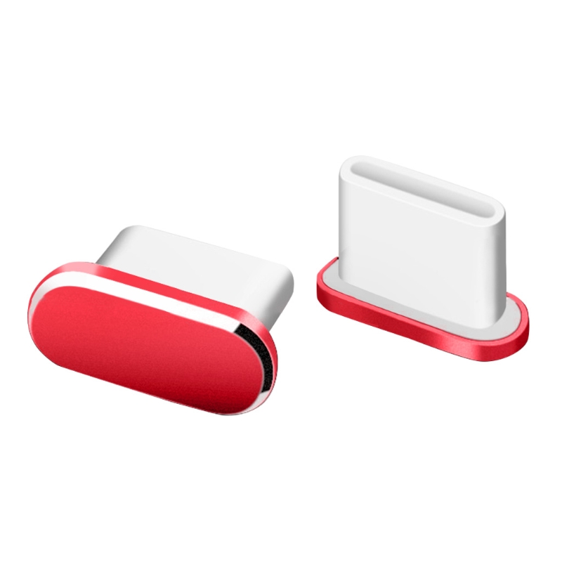 Type-C Anti Dust Plug Compatible with All Type-C Ports Cell Phone Computer Laptop Tablet Dustproof Accessories: Red