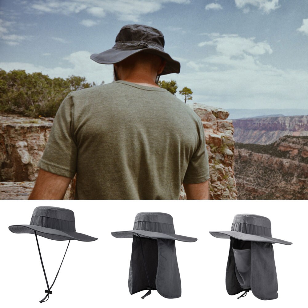 Chapeau de Protection contre le soleil pour hommes, casquette de Protection contre les UV pour le visage et le cou, pour Sport en plein air, randonnée, pêche