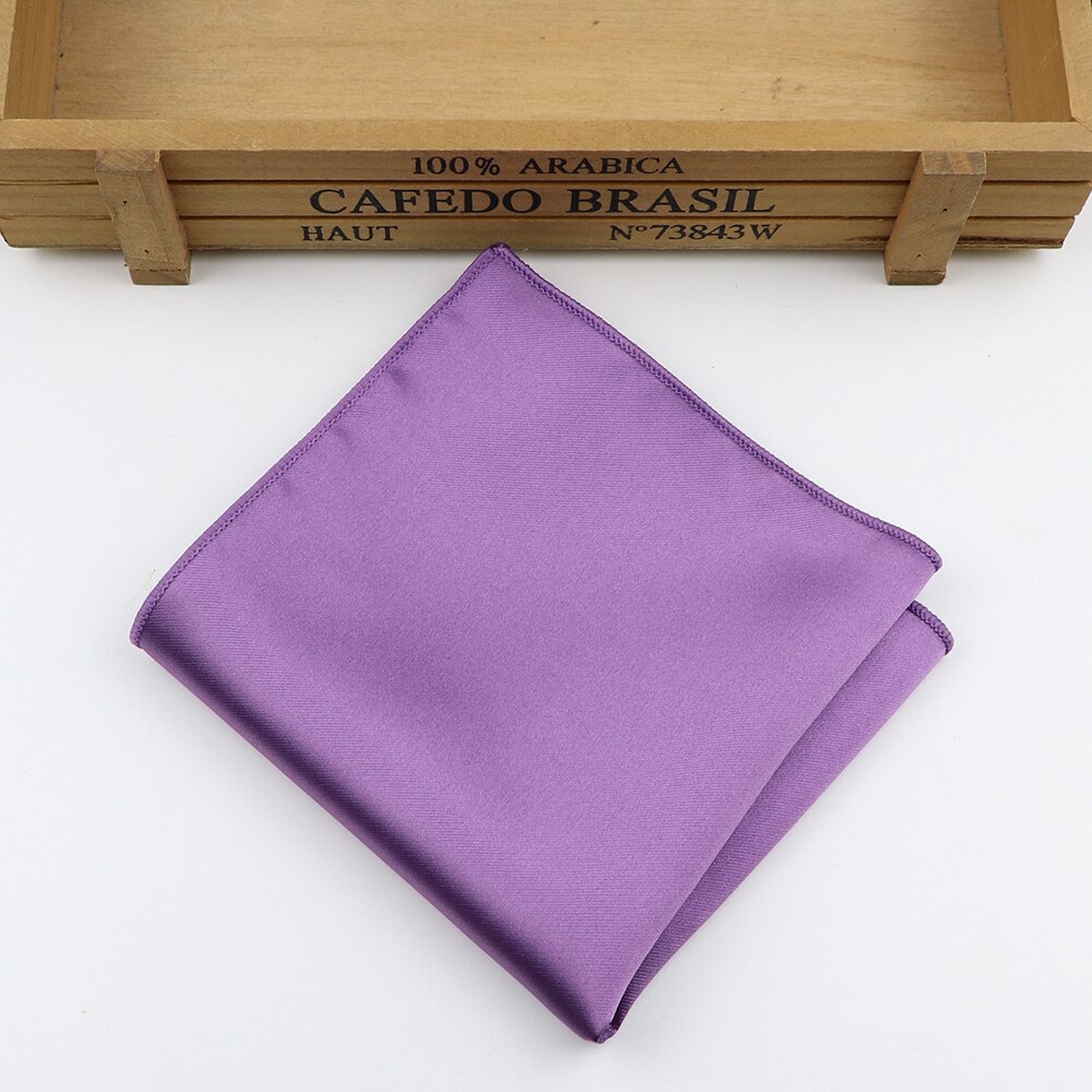 Mouchoir de poche carré en Polyester de couleur unie pour hommes, accessoire de mariage, classique, vert, bleu marine, à la , 23x23CM: 16