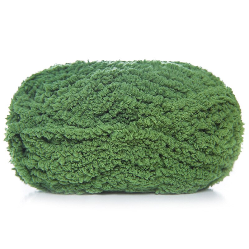 Fil doux et lisse pour tricot à la main, 50 grammes par boule, laine polaire de corail colorée, fil au Crochet, fournitures d'écharpe, de chapeau, de pull pour bébé: army green