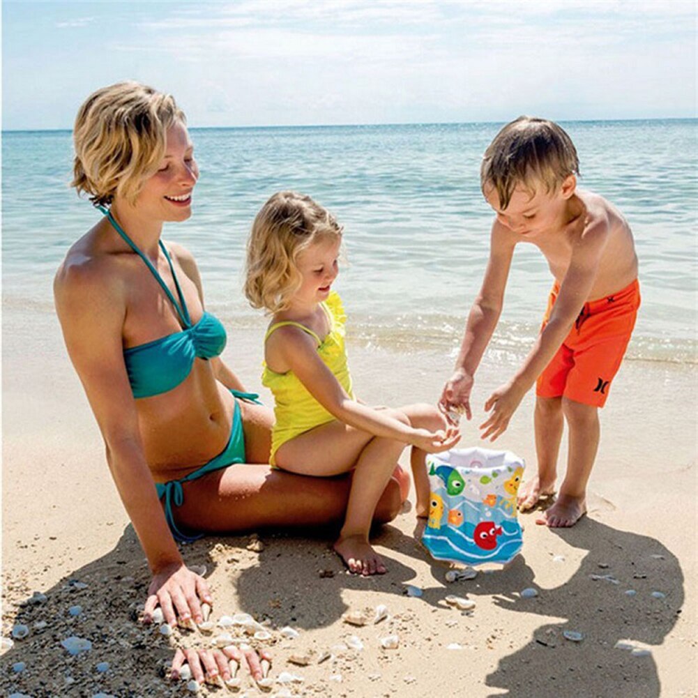 Zomer Pvc Opblaasbare Strand Emmer Cartoon Draagbare Play Water Zand Speelgoed Camping Water Tassen Zwembad Benodigdheden