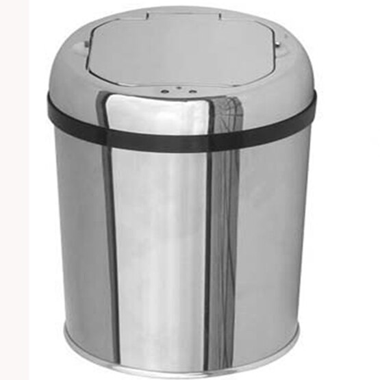 Stainless Steel Auto Open/Close Garbage Can Sensor Trash Bin Recycling Container Battery Power with Inner Bucket