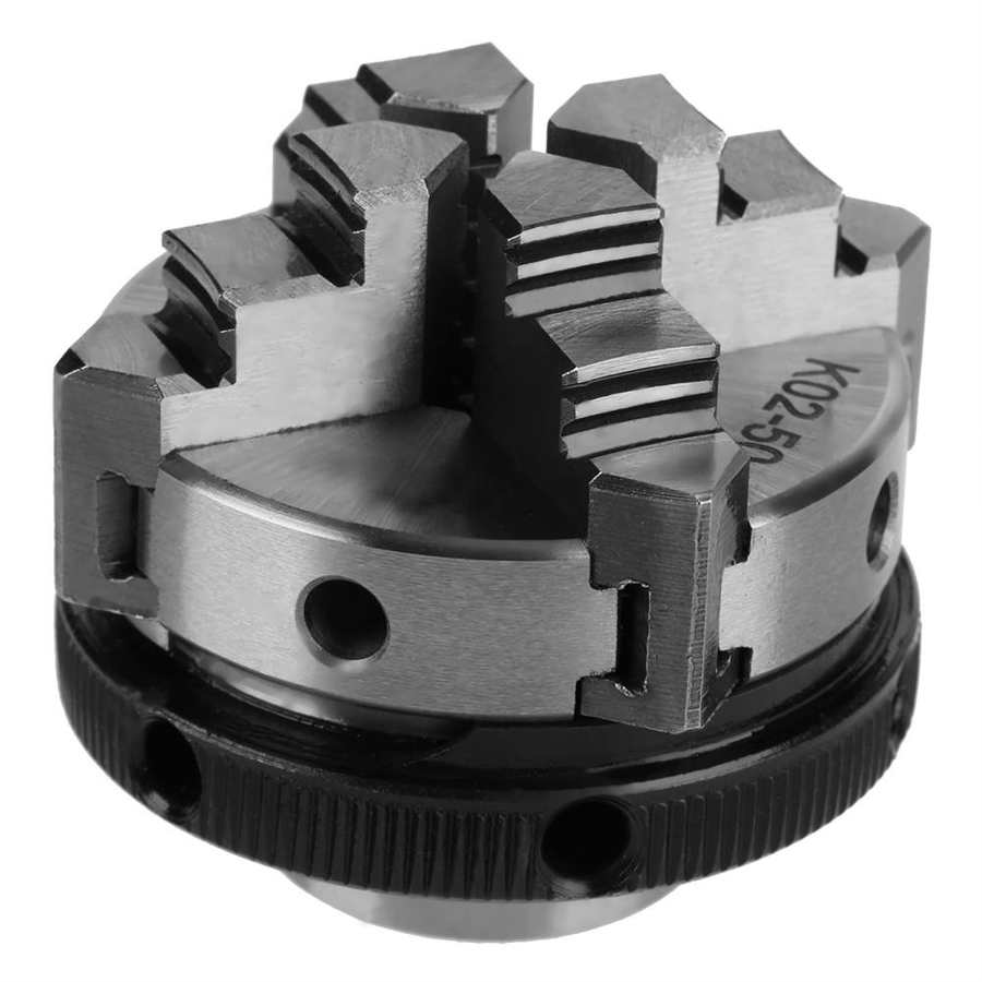 Lathe Chuck 1 96inch K02-50 4-jaw Reversible Wood Turning Self-Centering Thread Mount Lathe Manual Lathe Chuck K02-50