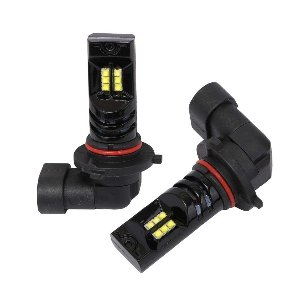 Aslent 2 stk tågelygte led pærer  h11 h8 h9 h7 h4 hb3 hb4 9005 9006 autolygter tilbehør bil kørsel drl lampe 6500k hvid 12v