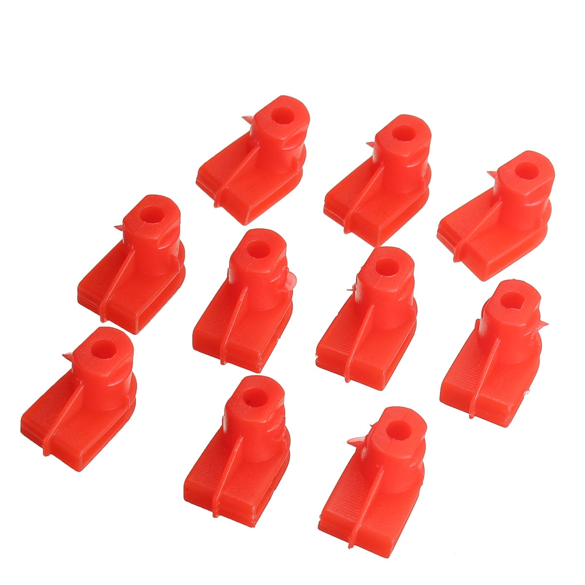 10x bumperclips vleugelbevestigingsrubber moeren schroeven kunststof rood voor opel voor vauxhall