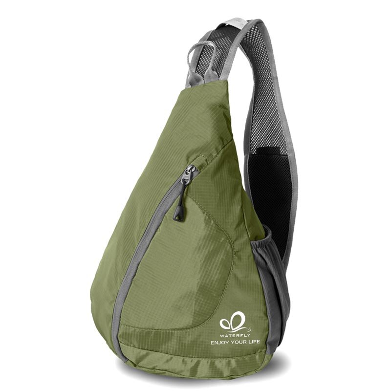 Waterfly outdoor sport fietsen opvouwbare coole dames heren driehoekige messenger bag schoudertas cross voor boodschappentas: Groene kleur