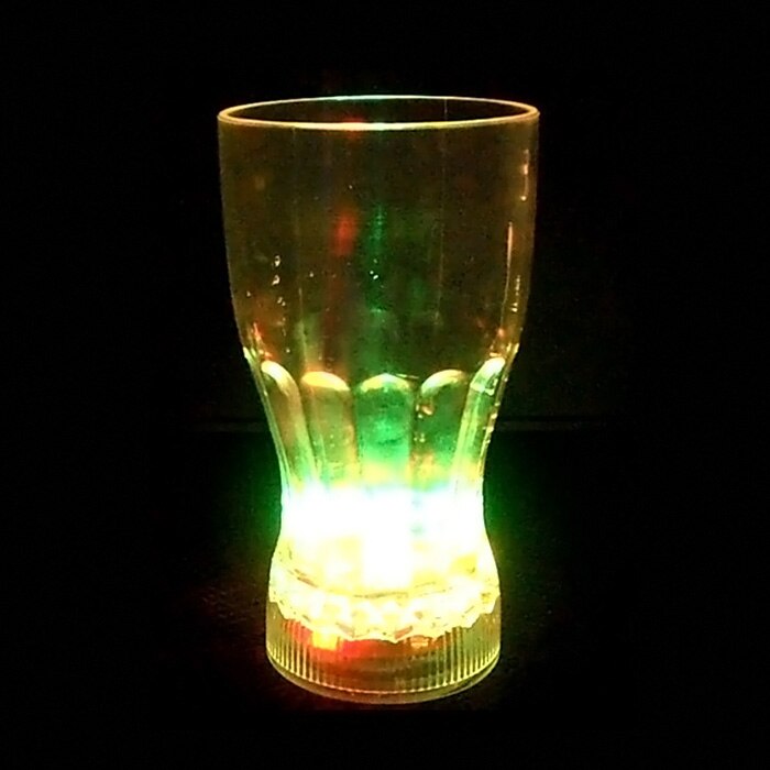Colorful LED Beer Cup Flash Lights Drink Glass Bar KTV Night Club Decative Lamp