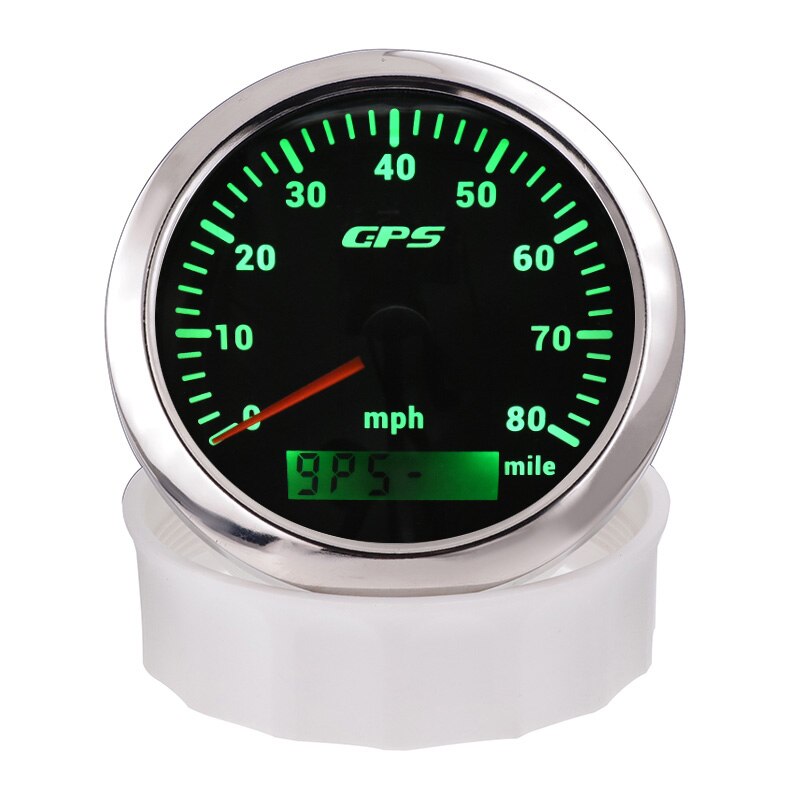 Tachimetro GPS 85MM 80 160 MPH miglia con sensore tachimetro retroilluminazione a 7 colori impostato per moto Marine Boat Car Auto 12V 24V